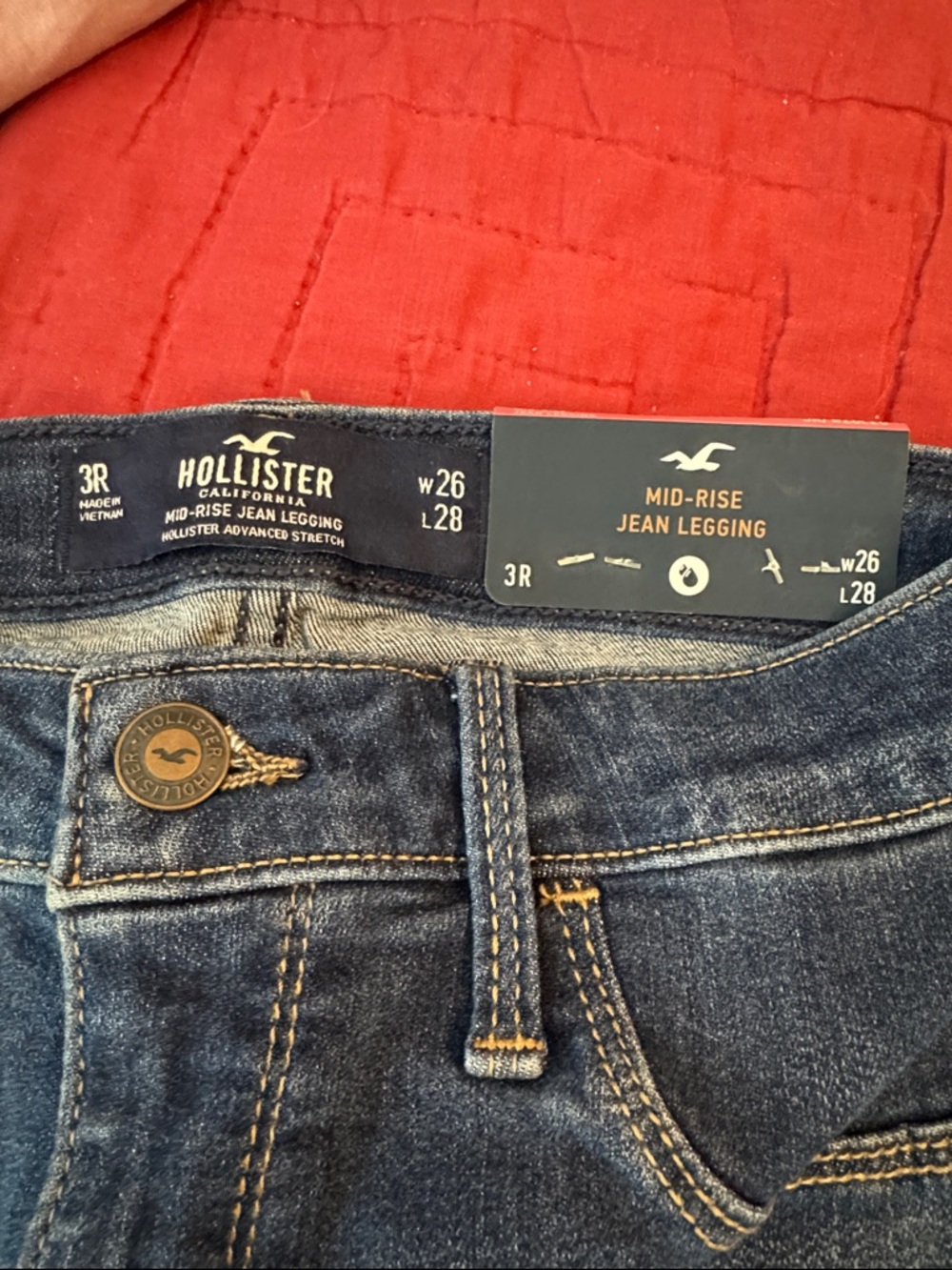 NWT Hollister Mid-Rise Jean Legging 3 - Picture 3 of 4